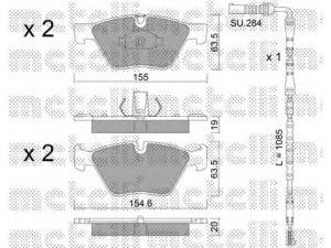 METELLI 22-0917-0K stabdžių trinkelių rinkinys, diskinis stabdys 
 Techninės priežiūros dalys -> Papildomas remontas