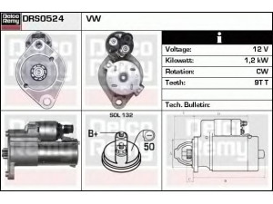 DELCO REMY DRS0524 starteris 
 Elektros įranga -> Starterio sistema -> Starteris
2H0911023C, 2H0911023G