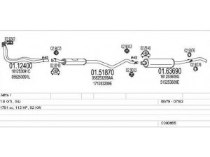 MTS C380665007377 išmetimo sistema 
 Išmetimo sistema -> Išmetimo sistema, visa