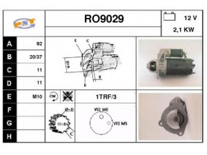 SNRA RO9029 starteris