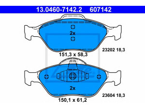 ATE 13.0460-7142.2 stabdžių trinkelių rinkinys, diskinis stabdys 
 Techninės priežiūros dalys -> Papildomas remontas
1101462, 1101464, 1128463, 1145299