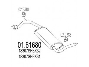 MTS 01.61680 galinis duslintuvas
18307SH3X31, 18307SH3X32