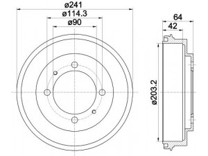 HELLA PAGID 8DT 355 300-841 stabdžių būgnas 
 Stabdžių sistema -> Būgninis stabdys -> Stabdžių būgnas
MR205575