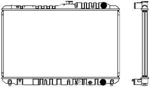 SAKURA  Automotive 1461-0254 radiatorius, variklio aušinimas