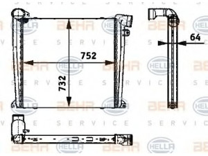 HELLA 8ML 376 724-441 tarpinis suslėgto oro aušintuvas, kompresorius
81 06130 0187, 81.06130.0194, 1115.073.0