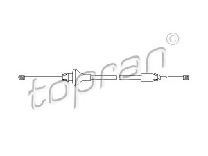 TOPRAN 207 370 trosas, stovėjimo stabdys 
 Stabdžių sistema -> Valdymo svirtys/trosai
3640 200 Q0B, 44 08 726, 91166639