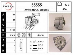 EAI 55555 kintamosios srovės generatorius 
 Elektros įranga -> Kint. sr. generatorius/dalys -> Kintamosios srovės generatorius
60851538