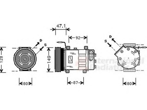 VAN WEZEL 4300K106 kompresorius, oro kondicionierius 
 Oro kondicionavimas -> Kompresorius/dalys
7700865327
