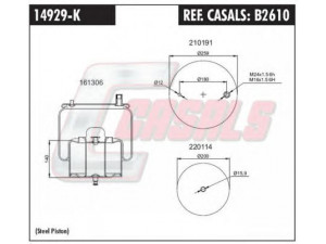 CASALS B2610 dėklas, pneumatinė pakaba
5010557623