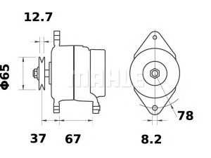 MAHLE ORIGINAL MG 285 kintamosios srovės generatorius
4215 164 M93, 40121127