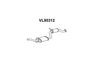 VENEPORTE VL90312 priekinis duslintuvas 
 Išmetimo sistema -> Duslintuvas
30617327, 30617328, 30652225, 30857451