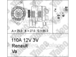 VALEO 436649 kintamosios srovės generatorius 
 Elektros įranga -> Kint. sr. generatorius/dalys -> Kintamosios srovės generatorius
7700436628