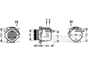 VAN WEZEL 3000K456 kompresorius, oro kondicionierius 
 Oro kondicionavimas -> Kompresorius/dalys
0002304411, 2304411, A0002304411