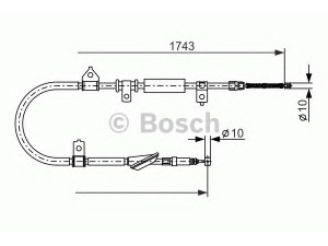 BOSCH 1 987 477 887 trosas, stovėjimo stabdys 
 Stabdžių sistema -> Valdymo svirtys/trosai
GVC 9023 86, GVC 9023 86