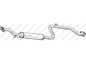 BOSAL 283-153 vidurinis duslintuvas 
 Išmetimo sistema -> Duslintuvas
MR 464956