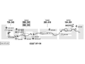 BOSAL 034.970.05 išmetimo sistema 
 Išmetimo sistema -> Išmetimo sistema, visa
