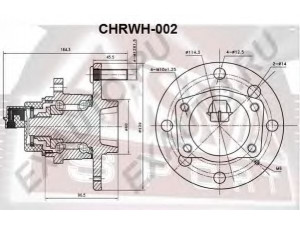 ASVA CHRWH-002 rato stebulė 
 Ašies montavimas/vairavimo mechanizmas/ratai -> Rato stebulė/montavimas -> Rato stebulė
96639607, 96812720, 96639607, 96812720