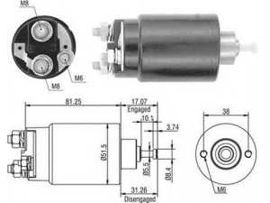 MAGNETI MARELLI 940113050404 solenoidinis jungiklis, starteris