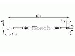 BOSCH 1 987 482 213 trosas, stovėjimo stabdys 
 Stabdžių sistema -> Valdymo svirtys/trosai
4746 17, 1341031080, 4746 17