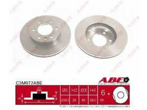 ABE C3M072ABE stabdžių diskas 
 Dviratė transporto priemonės -> Stabdžių sistema -> Stabdžių diskai / priedai
906 421 00 12, 9064210012, 2E0 615 301