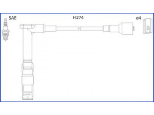 HITACHI 134775 uždegimo laido komplektas 
 Kibirkšties / kaitinamasis uždegimas -> Uždegimo laidai/jungtys