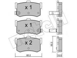 METELLI 22-0187-0 stabdžių trinkelių rinkinys, diskinis stabdys 
 Techninės priežiūros dalys -> Papildomas remontas
GBP90300, GBP90304, 58302-34A00