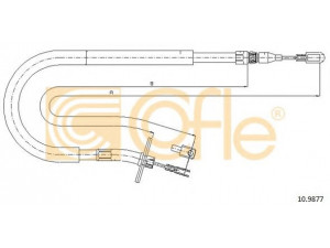 COFLE 10.9877 trosas, stovėjimo stabdys 
 Stabdžių sistema -> Valdymo svirtys/trosai
9044200585, A9044200585