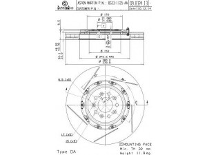 BREMBO 09.B324.13 stabdžių diskas 
 Dviratė transporto priemonės -> Stabdžių sistema -> Stabdžių diskai / priedai
BG331125AA