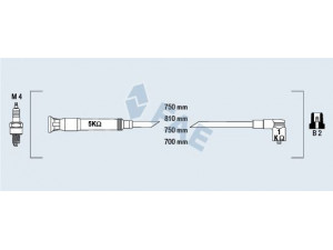FAE 85725 uždegimo laido komplektas 
 Kibirkšties / kaitinamasis uždegimas -> Uždegimo laidai/jungtys
60597943, 60598355