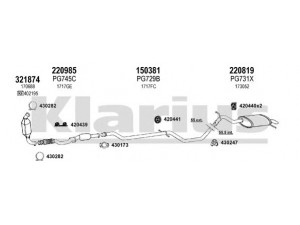KLARIUS 630831E išmetimo sistema 
 Išmetimo sistema -> Išmetimo sistema, visa