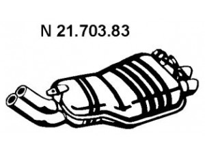 EBERSPÄCHER 21.703.83 galinis duslintuvas 
 Išmetimo sistema -> Duslintuvas
18 30 3 403 626