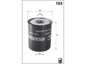 MECAFILTER ELG5505 kuro filtras 
 Degalų tiekimo sistema -> Kuro filtras/korpusas
1455922, 1455922OP, 0000305828