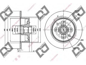 DJ PARTS BD1765 stabdžių diskas 
 Dviratė transporto priemonės -> Stabdžių sistema -> Stabdžių diskai / priedai
569204, 90250703, 90348319