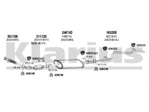 KLARIUS 930884E išmetimo sistema 
 Išmetimo sistema -> Išmetimo sistema, visa