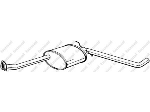 BOSAL 282-067 vidurinis duslintuvas 
 Išmetimo sistema -> Duslintuvas
8 52 137, 8 52 831, 90231170, 8 52 137