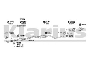KLARIUS 361206U išmetimo sistema 
 Išmetimo sistema -> Išmetimo sistema, visa