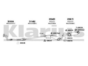 KLARIUS 940474E išmetimo sistema 
 Išmetimo sistema -> Išmetimo sistema, visa