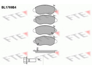 FTE BL1769B4 stabdžių trinkelių rinkinys, diskinis stabdys 
 Techninės priežiūros dalys -> Papildomas remontas
1318139, 1465166, 4077636, YC152K021AC
