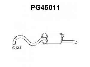 VENEPORTE PG45011 galinis duslintuvas 
 Išmetimo sistema -> Duslintuvas
172445, 172450, 172603, 175450