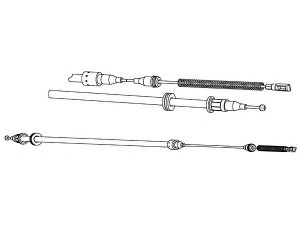 KAWE OP02164 trosas, stovėjimo stabdys 
 Stabdžių sistema -> Valdymo svirtys/trosai
522615, 522643, 90445985, 90538700