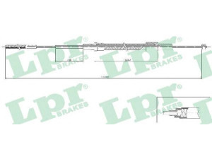 LPR C0079B trosas, stovėjimo stabdys 
 Stabdžių sistema -> Valdymo svirtys/trosai
34411162999