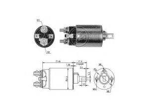 ERA 227665 solenoidinis jungiklis, starteris 
 Elektros įranga -> Starterio sistema -> Solenoidinis jungiklis
K801-18-Z10, M371X36271, M3T80371