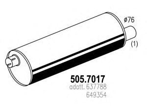 ASSO 505.7017 vidurinis / galinis duslintuvas
637788, 649354