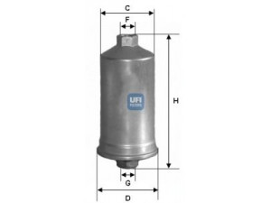 UFI 31.504.00 kuro filtras 
 Techninės priežiūros dalys -> Papildomas remontas
1567-75, 0060575900, 0060807436