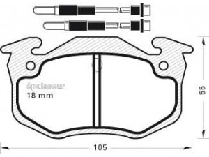 MGA 164 stabdžių trinkelių rinkinys, diskinis stabdys 
 Techninės priežiūros dalys -> Papildomas remontas
95589273, 95624484