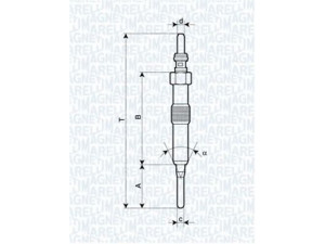 MAGNETI MARELLI 062900089304 kaitinimo žvakė 
 Kibirkšties / kaitinamasis uždegimas -> Kaitinimo kaištis
V99-14-0064, 11065 00Q0E, 82 00 682 592