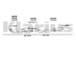 KLARIUS 930821U išmetimo sistema 
 Išmetimo sistema -> Išmetimo sistema, visa