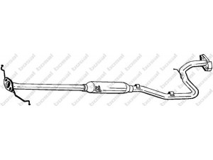 BOSAL 284-009 vidurinis duslintuvas 
 Išmetimo sistema -> Duslintuvas
KK10240600, KK10240600A, KK15040600A