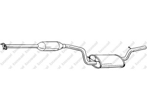 BOSAL 288-203 vidurinis duslintuvas 
 Išmetimo sistema -> Duslintuvas
Z601-40-300C, Z601-40-300D, Z601-40-300E