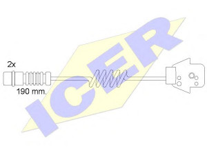 ICER 610057 E C įspėjimo kontaktas, stabdžių trinkelių susidėvėjimas 
 Stabdžių sistema -> Susidėvėjimo indikatorius, stabdžių trinkelės
126 540 06 17, 201 540 03 17